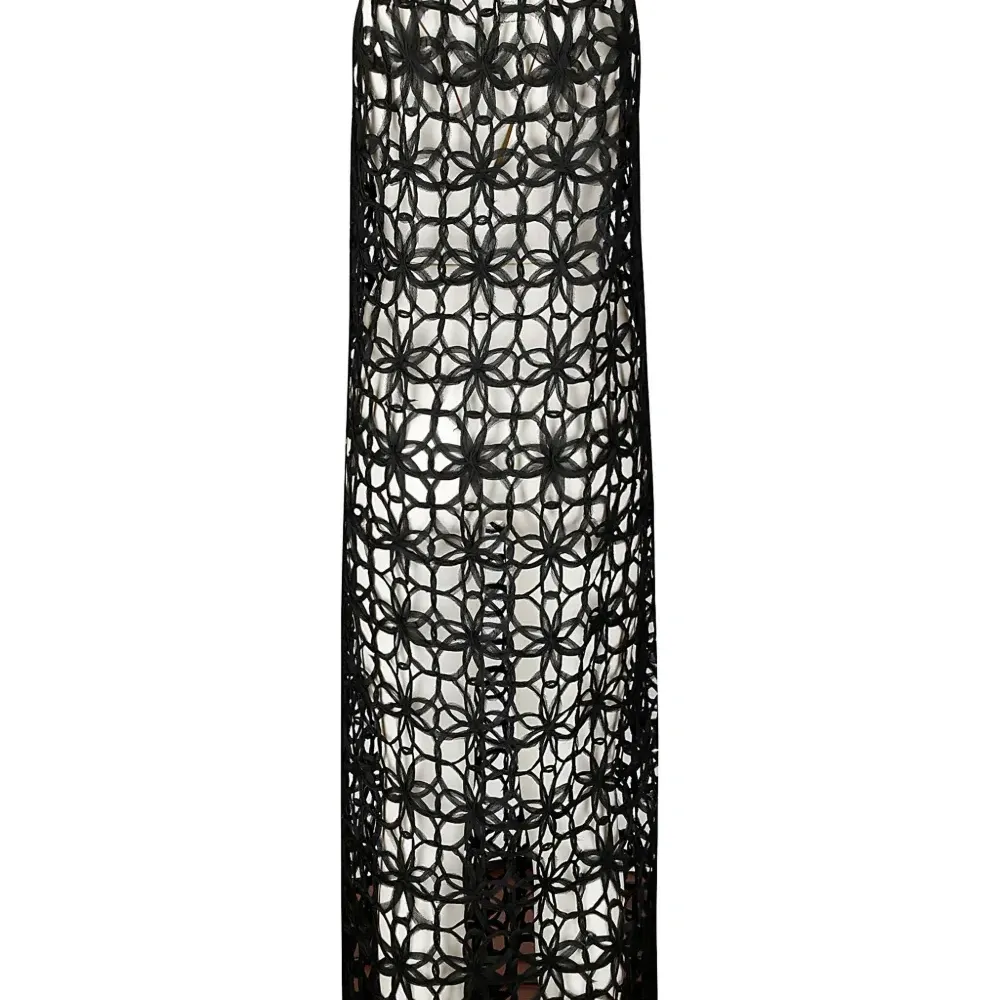 Платье миди в технике кроше