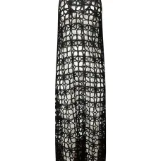 Платье миди в технике кроше