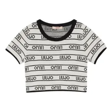 Топ с круглым вырезом и логотипом