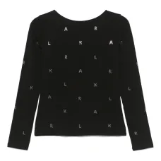 Футболка с логотипом и стразами Футболка с логотипом и стразами