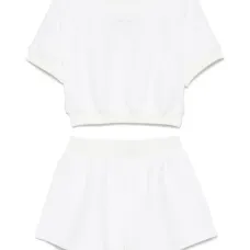 Комплект из топа и шортов с тисненым логотипом