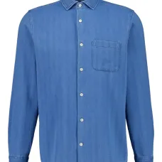 Джинсовая рубашка Emilio с узором в елочку Джинсовая рубашка Emilio с узором в елочку