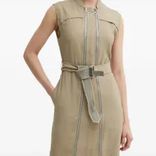 Платье на молнии с поясом