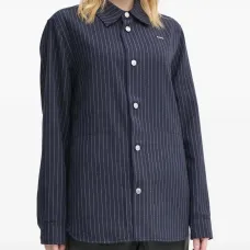 Рубашка в полоску на пуговицах