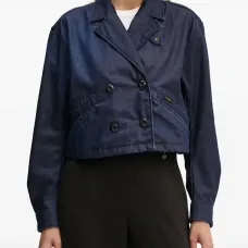 Джинсовый двубортный пиджак