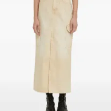 Джинсовая юбка с карманами карго