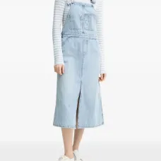 Джинсовое платье миди