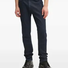 Джинсы из денима с вставками