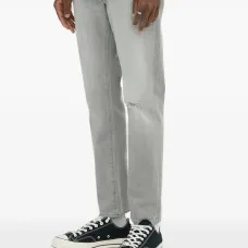 Прямые джинсы с нашивкой-логотипом Прямые джинсы с нашивкой-логотипом