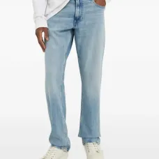 Джинсы из денима с нашивкой-логотипом