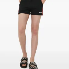 Шорты с лампасами и логотипом Шорты с лампасами и логотипом