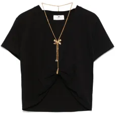 Футболка из джерси с бантом Футболка из джерси с бантом