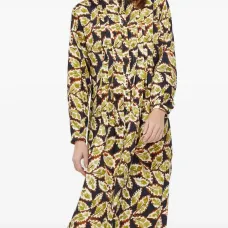 Платье миди с принтом