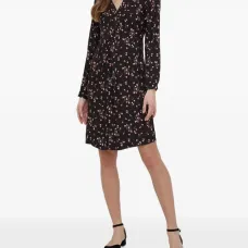 Платье миди с цветочным принтом