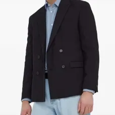 Двубортный пиджак на пуговицах