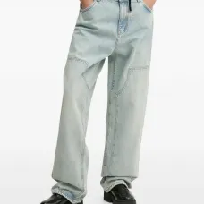 Джинсы с вышитым логотипом