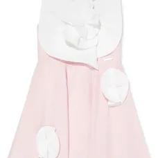 Платье с цветочной аппликацией