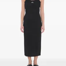 Сетчатое платье-комбинация с логотипом Сетчатое платье-комбинация с логотипом