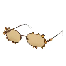 Геометрические солнцезащитные очки с украшением