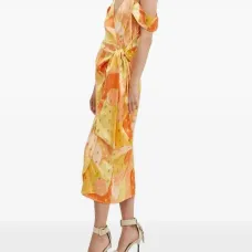 Платье миди с открытыми плечами Платье миди с открытыми плечами