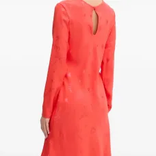 Платье с длинными рукавами и графичным принтом Платье с длинными рукавами и графичным принтом