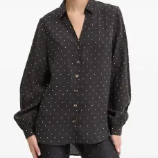 Декорированная рубашка с длинными рукавами