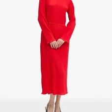 Платье миди с длинными рукавами Платье миди с длинными рукавами