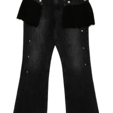 Джинсы с кружевными вставками