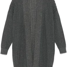 Кардиган с эффектом металлик