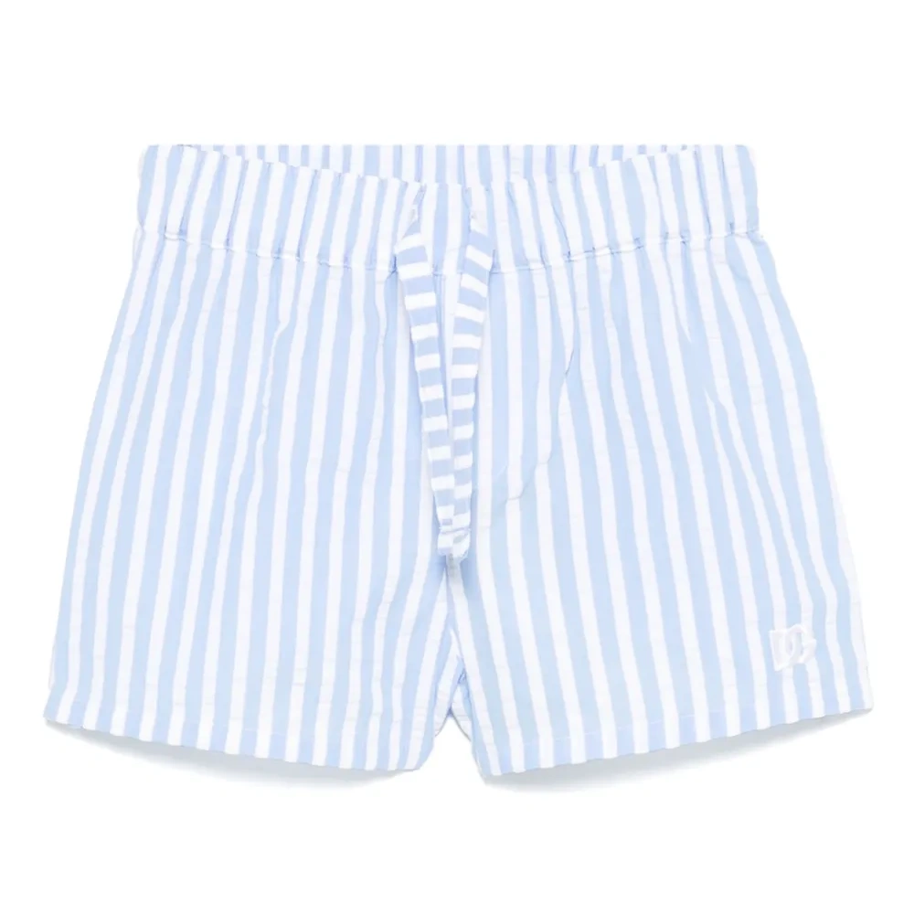 Полосатые шорты из сирсакера
