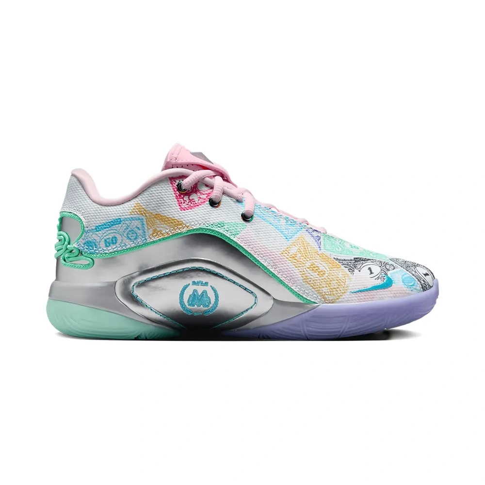 кроссовки LeBron XXII Monopoly Currency White/Baltic Blue/Vapor Green-Pink Foam/Metallic Silver