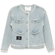 Джинсовая куртка с круглым вырезом Джинсовая куртка с круглым вырезом
