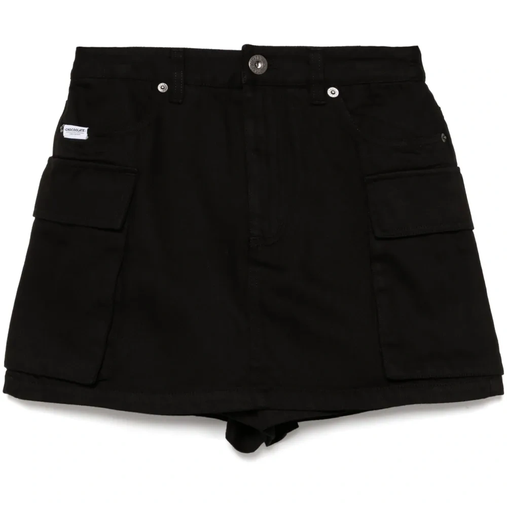 Джинсовая юбка-шорты