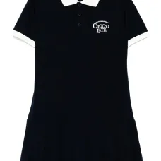 Платье с вышитым логотипом