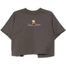 Футболка с декором из бисера