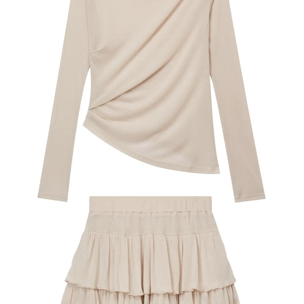 Юбка мини с оборками