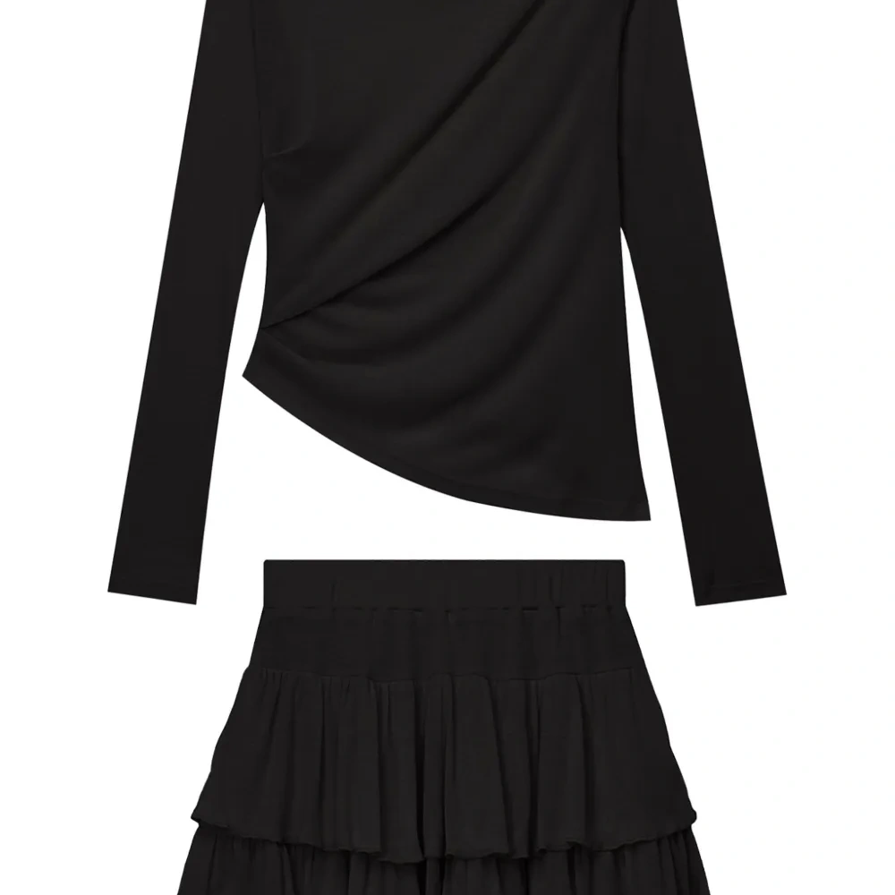 Юбка мини с оборками