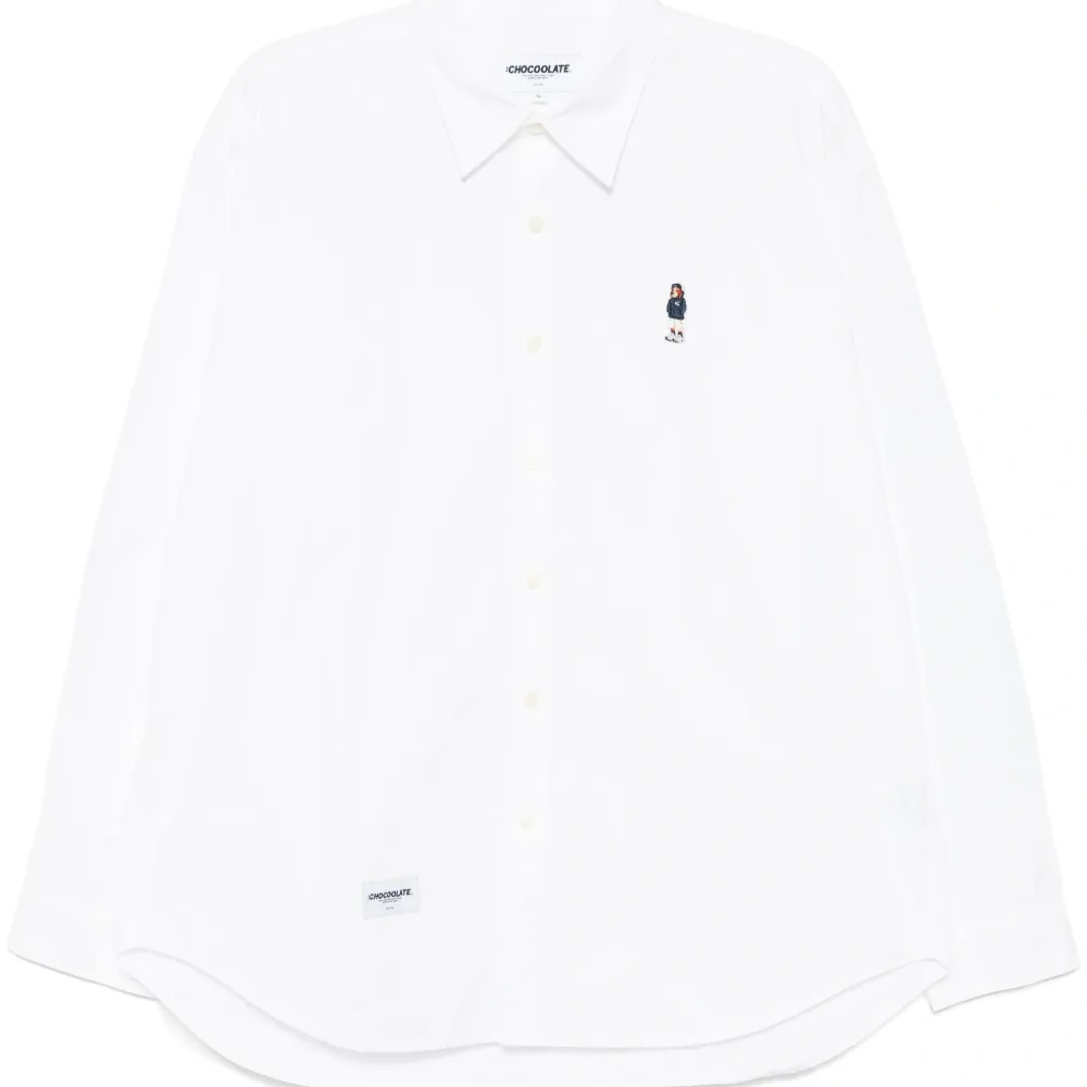 Рубашка с нашивкой-логотипом