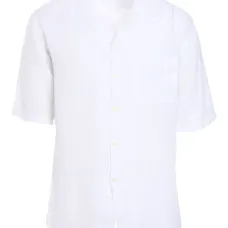 Льняная рубашка с короткими рукавами