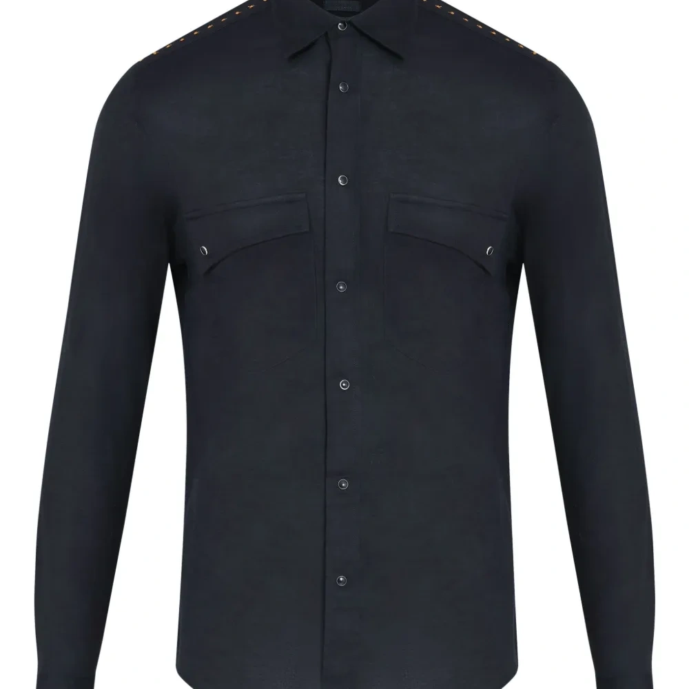 Рубашка с декорированными плечами