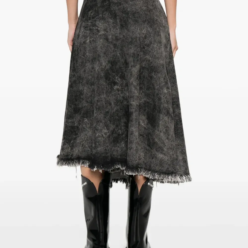 Джинсовая юбка с поясом