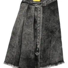 Джинсовая юбка с поясом