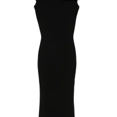 Платье миди с открытыми плечами