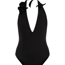 Купальник с цветочной аппликацией Купальник с цветочной аппликацией