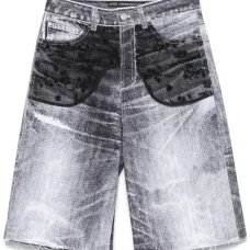 Джинсовые шорты с кружевом