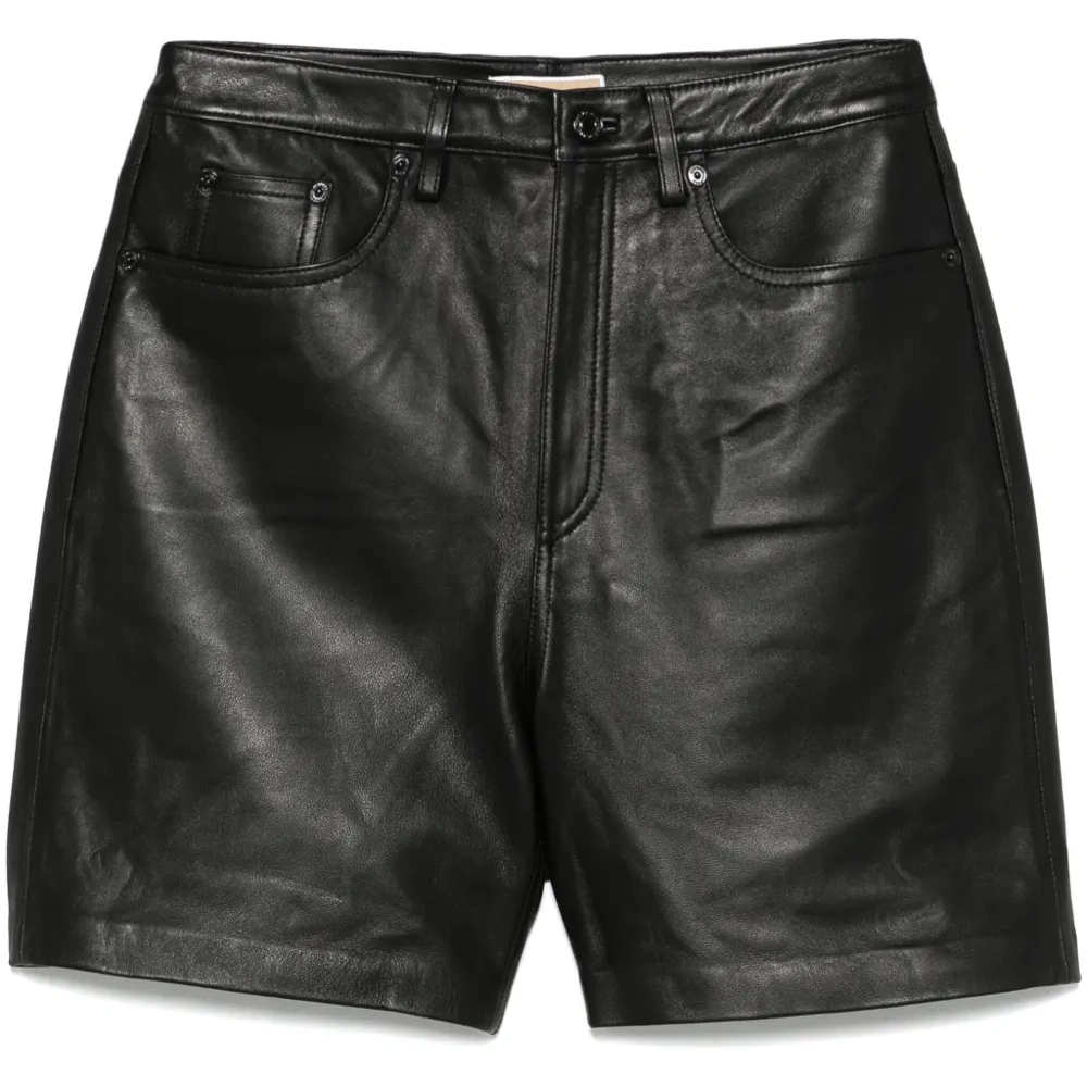 Кожаные шорты бойфренды