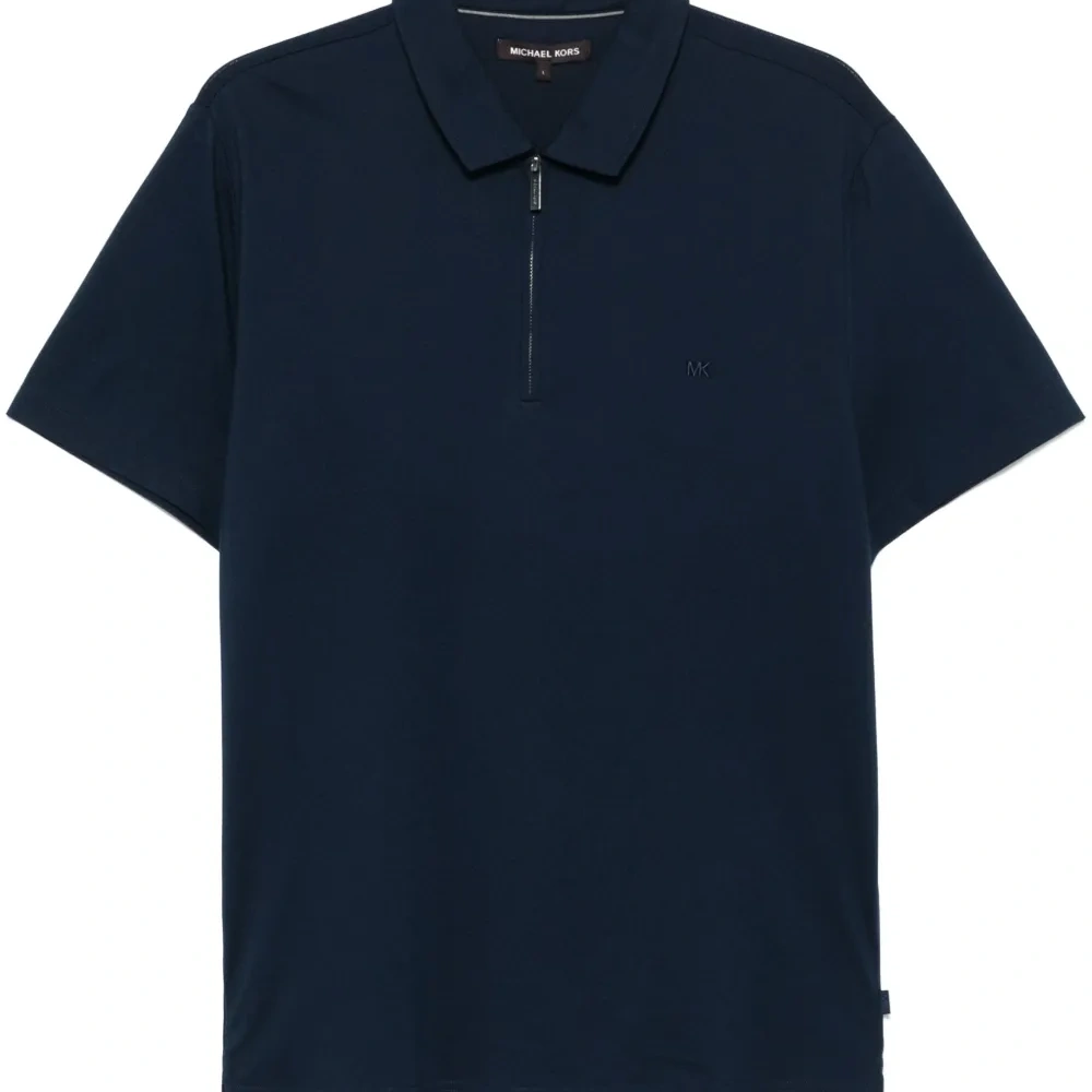 Рубашка поло из ткани пике с воротником на молнии