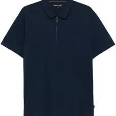 Рубашка поло из ткани пике с воротником на молнии