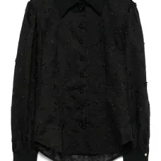 Рубашка с цветочной вышивкой