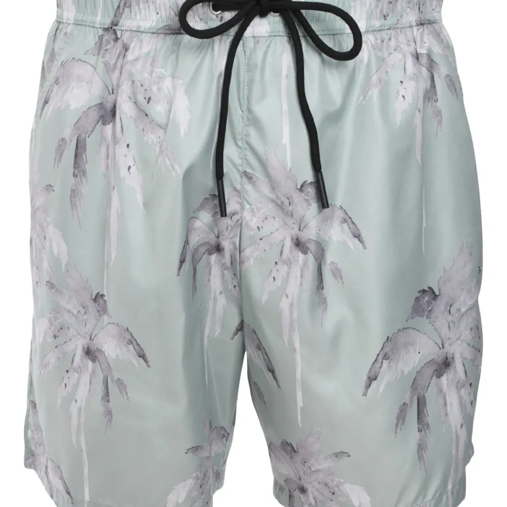 Palm tree-print swim shorts